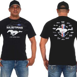 JH Design Men's Ford Mustang Classic T-Shirt Short Sleeve Crew Neck Shirt